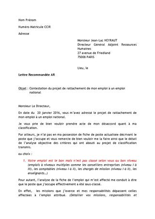 modele de lettre contestation