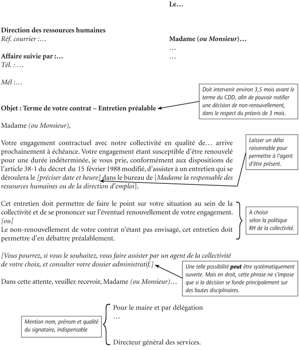 modele de lettre de convocation licenciement