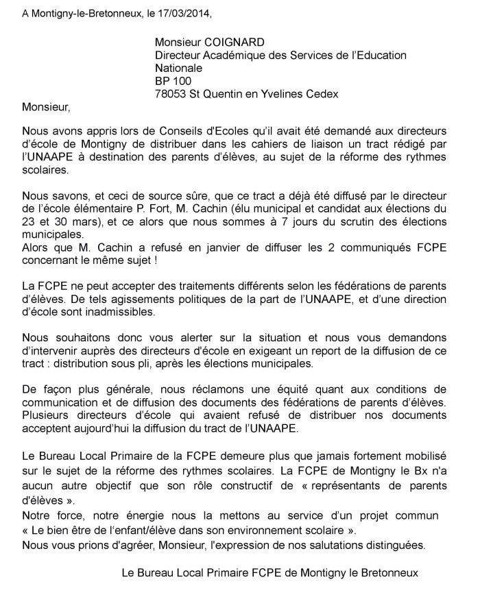 modele de lettre de derogation scolaire