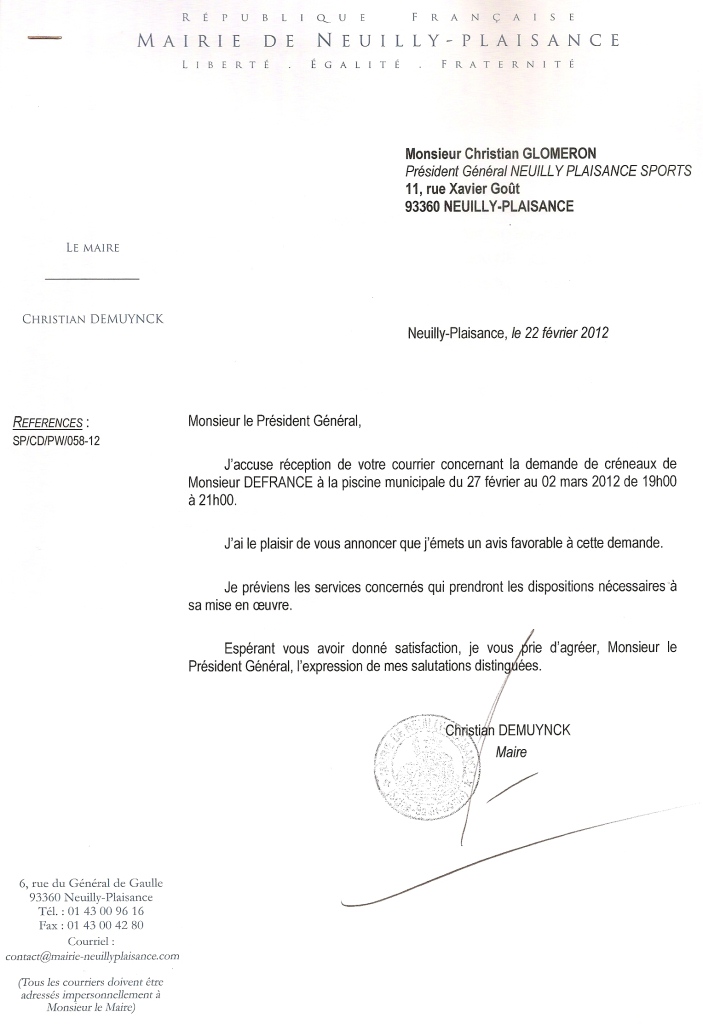 modele de lettre de dispense de sport