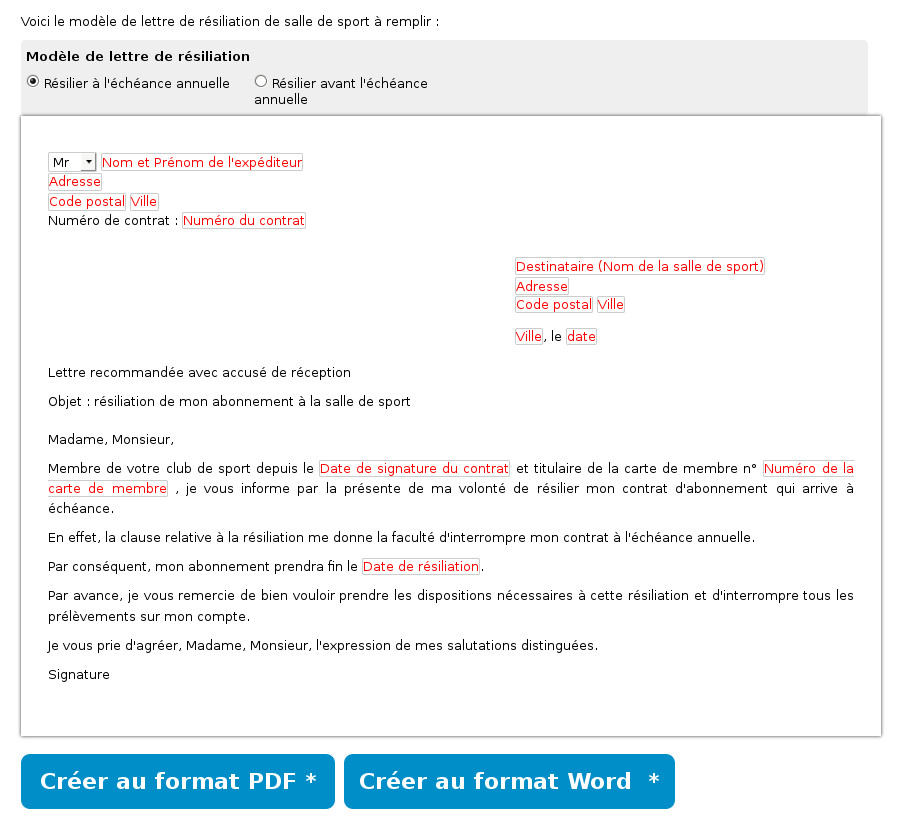 modele de lettre de dispense de sport