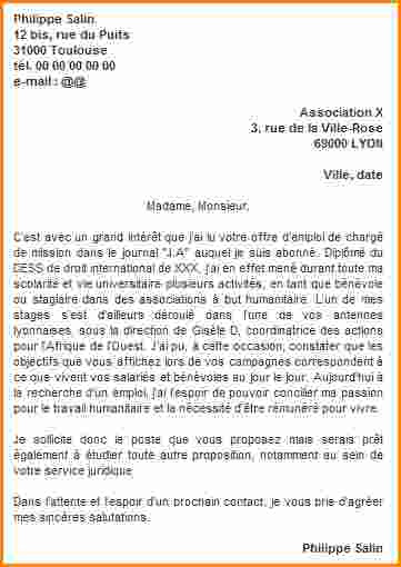 modele de lettre de motivation suite a une annonce