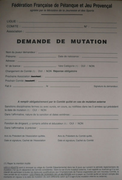 modele de lettre de mutation
