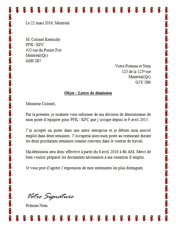 modele de lettre pour conge paye