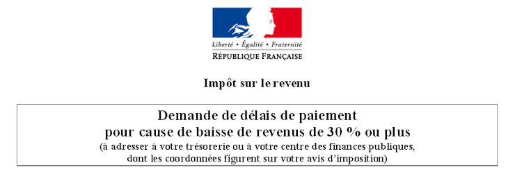 modele de lettre pour delai de paiement taxe d'habitation