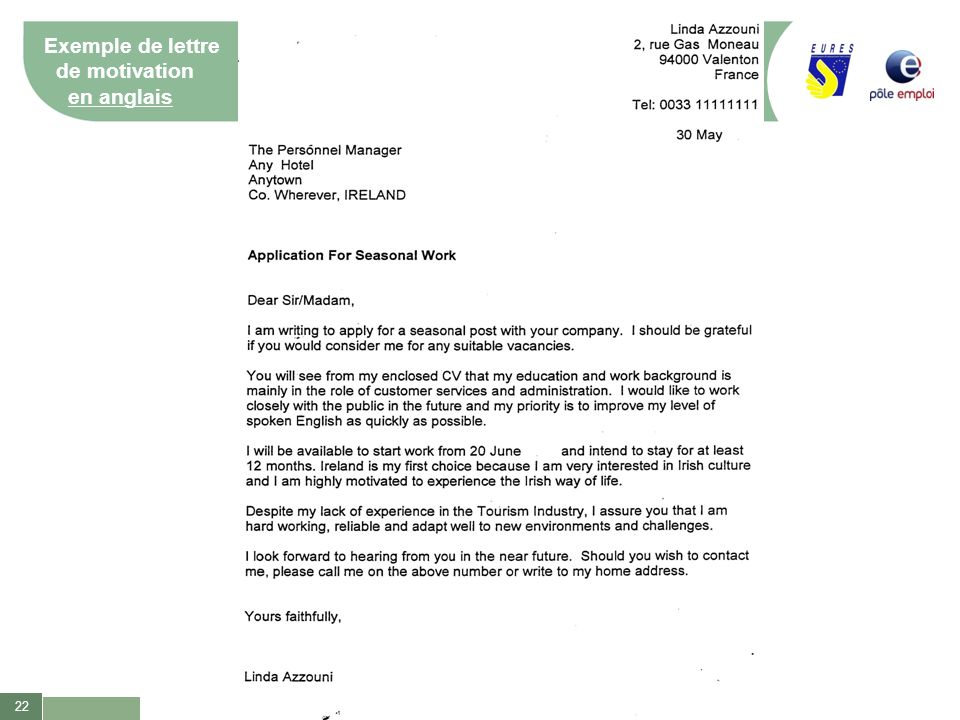 modele de lettre pour les vacances