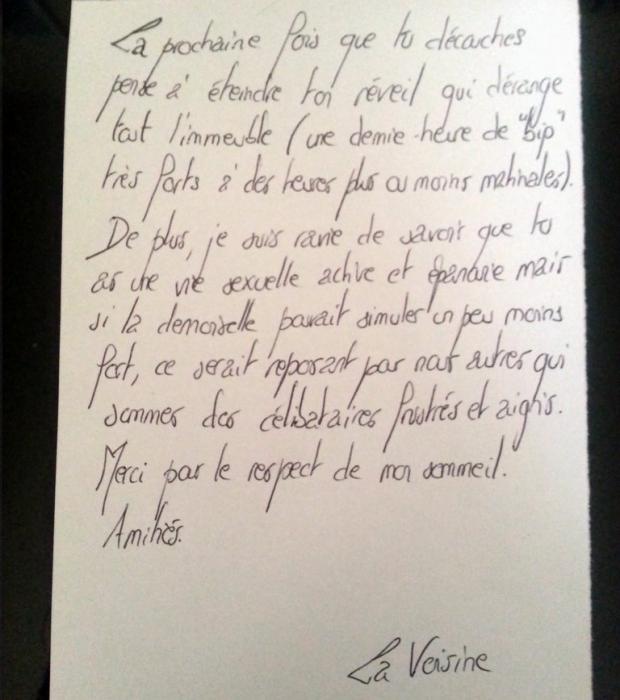 modele de lettre pour prevenir les voisins d'une fete