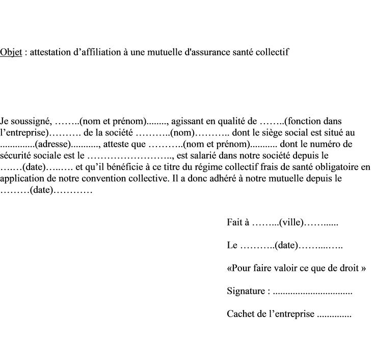 modele de lettre pour resiliation de mutuelle