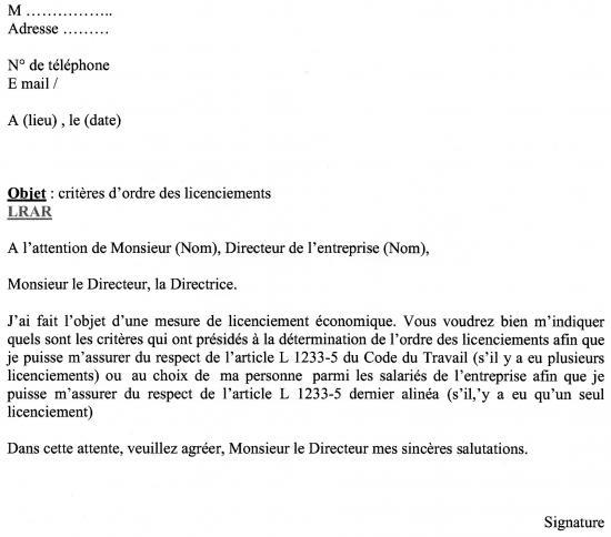 modele de lettre pour rupture conventionnelle de cdi