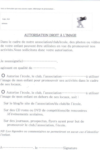 modele de lettre pour une autorisation