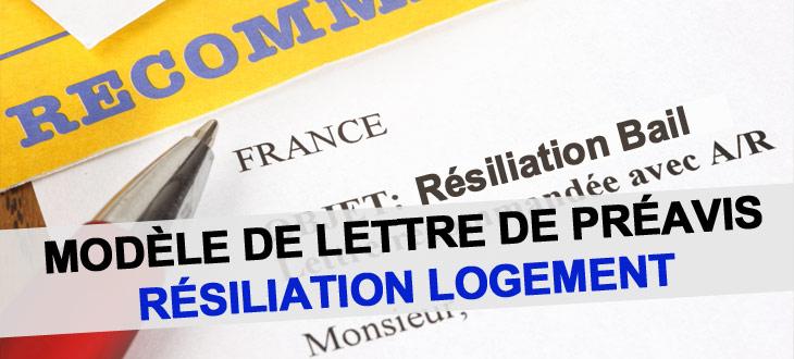 modele de lettre preavis locataire