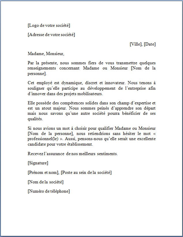 modele de lettre suisse