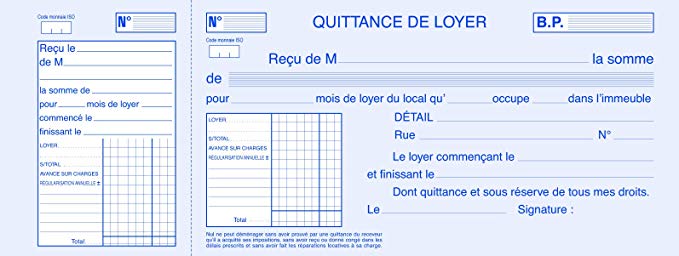 modele de quittance de loyer a imprimer