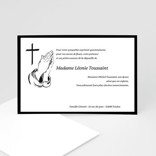 modele de remerciement pour deces