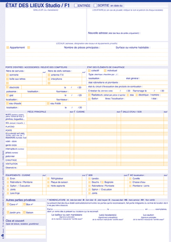 modele etat des lieux de sortie gratuit