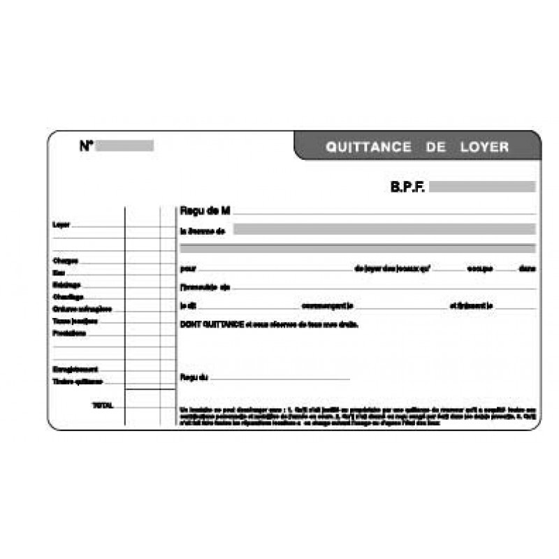 modele facture de loyer gratuit