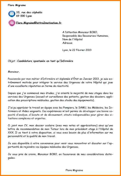 modele gratuit de lettre de motivation spontanee