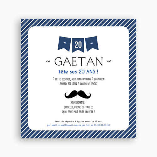 modele gratuit invitation anniversaire