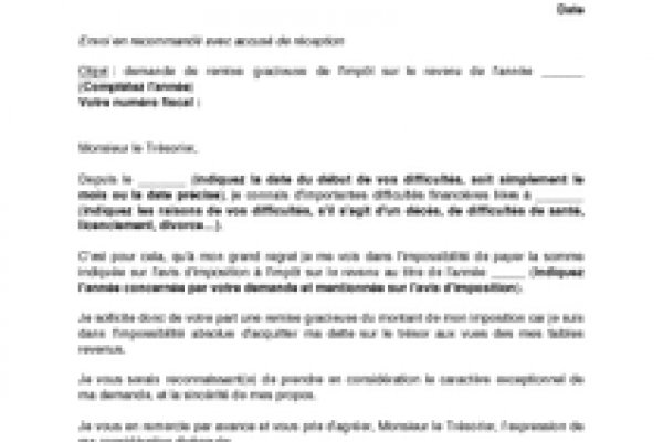 modele lettre annulation dette caf
