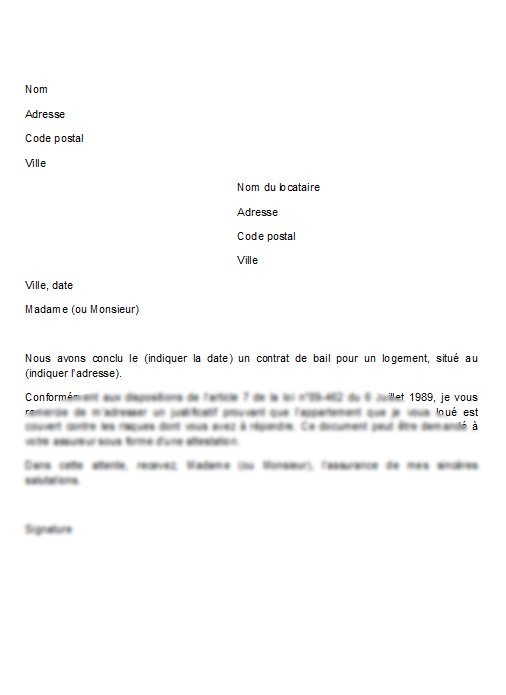 modele lettre attestation de domicile