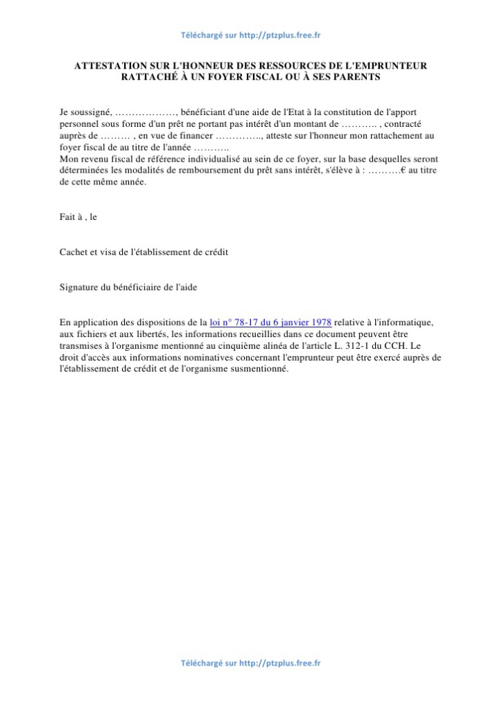 modele lettre attestation de paiement