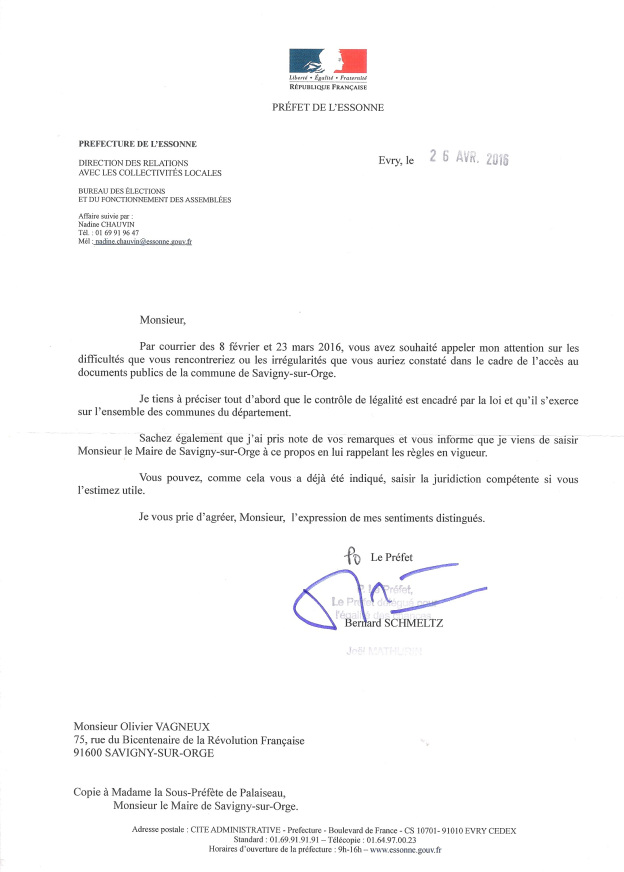 modele lettre au prefet gratuit