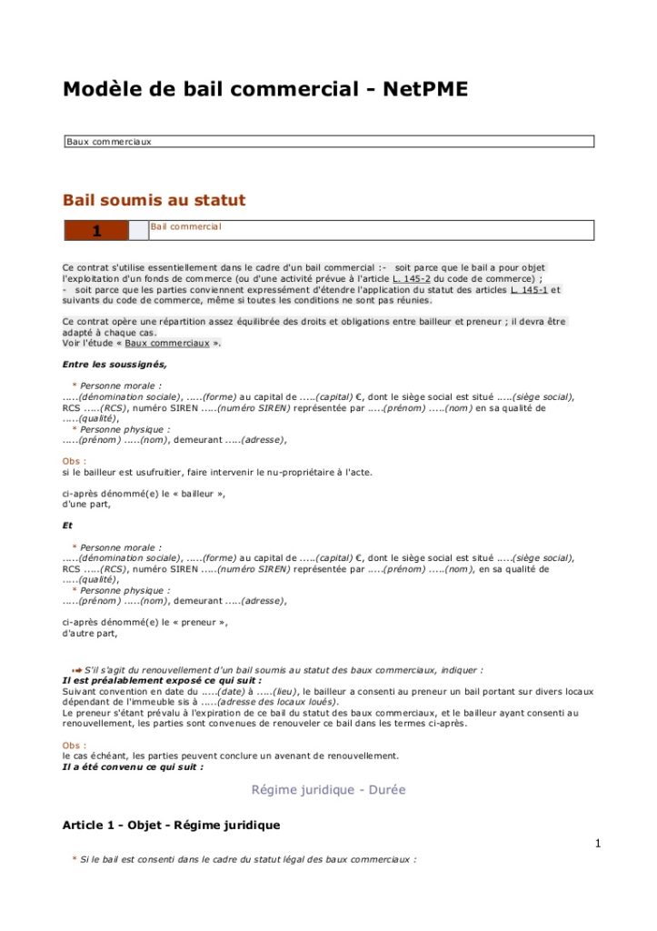 modele lettre bail gratuit