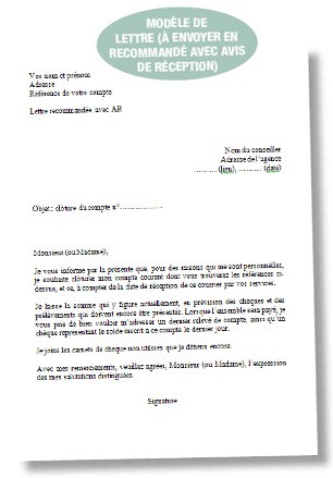 modele lettre changement de banque