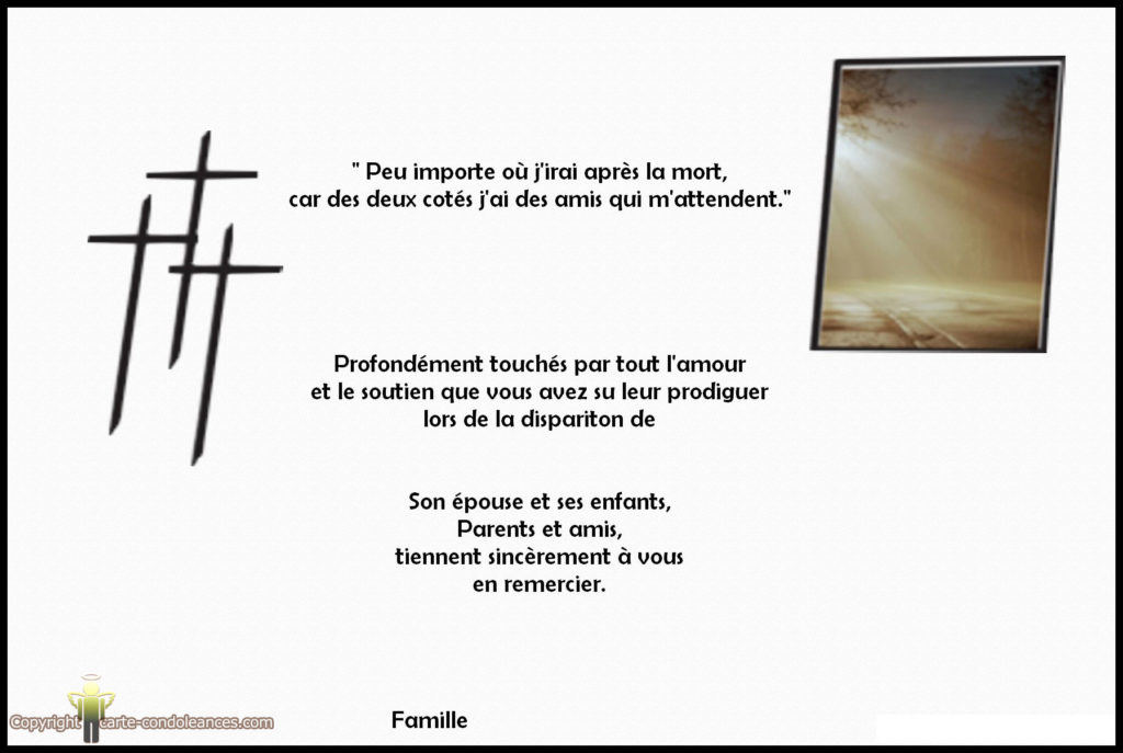 modele lettre condoleance