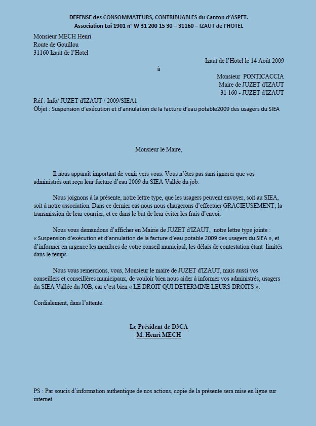 modele lettre contestation facture