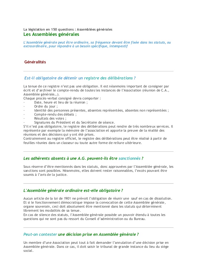 modele lettre convocation assemblee generale association