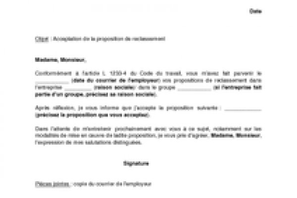 modele lettre convocation licenciement economique