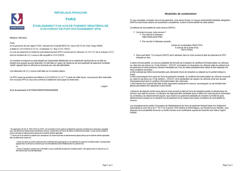 modele lettre de contestation amende