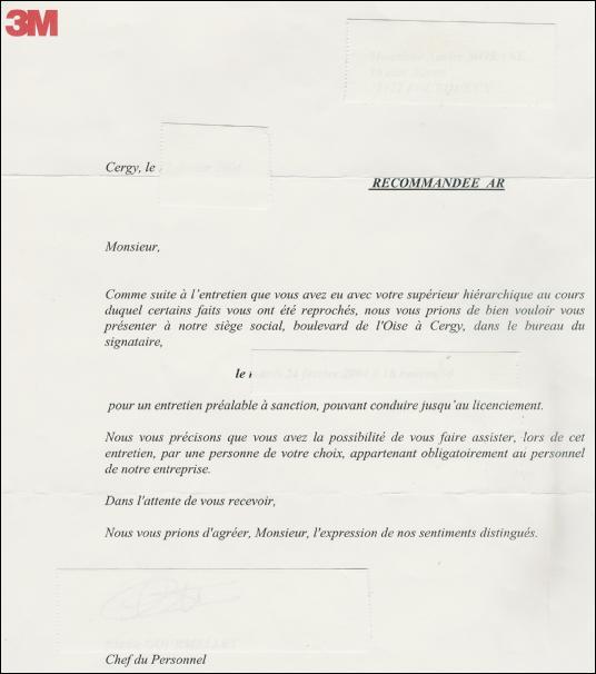 modele lettre de convocation licenciement economique