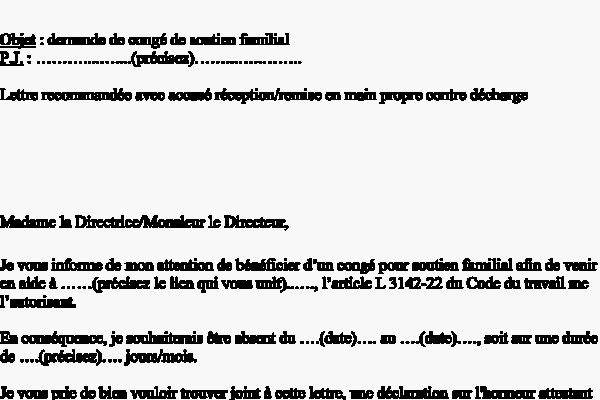 modele lettre de licenciement suite deces employeur