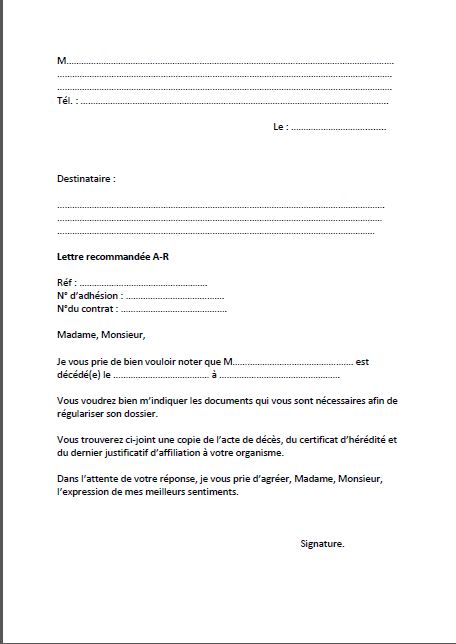 modele lettre demande attestation assedic