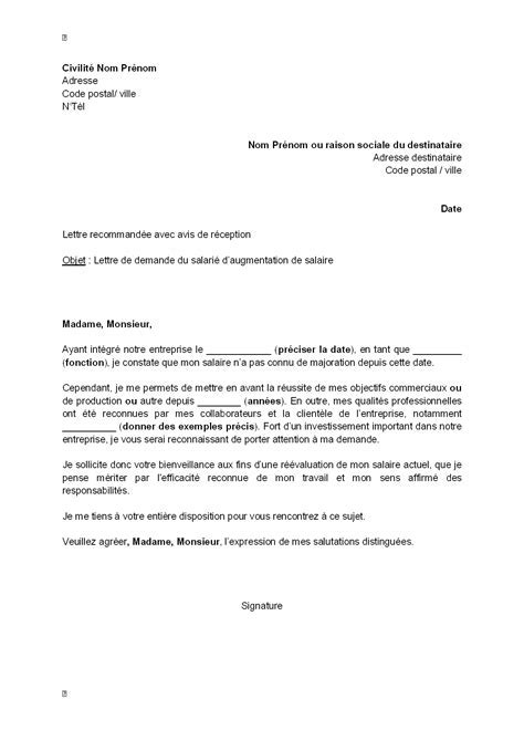 modele lettre demande de facture