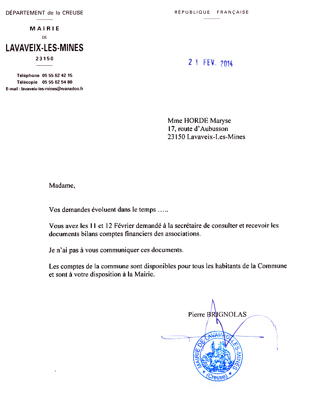 modele lettre demission association