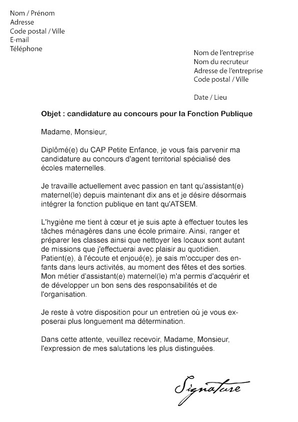 modele lettre depart retraite fonctionnaire