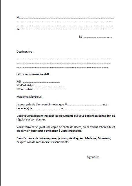 modele lettre don argent