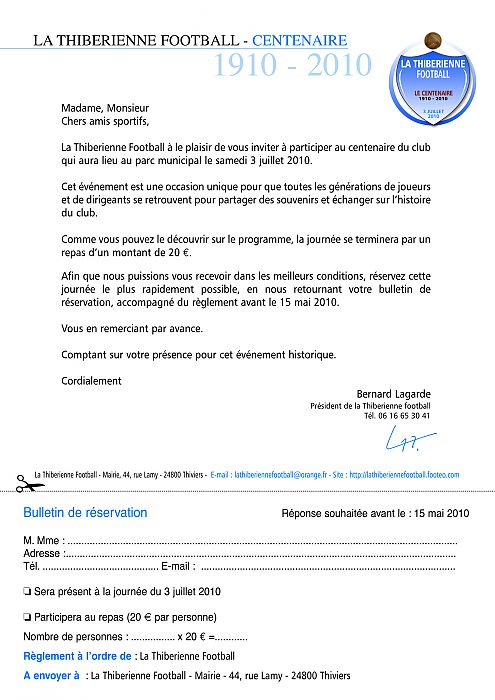 modele lettre invitation officielle