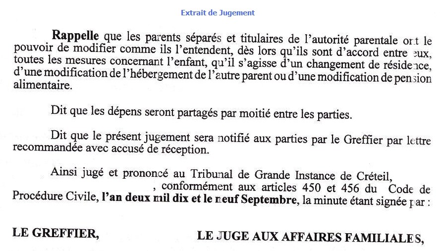 modele lettre juge affaires familiales pension alimentaire