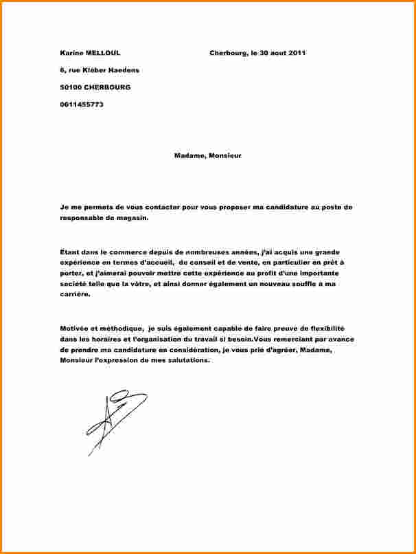 modele lettre motivation vendeuse