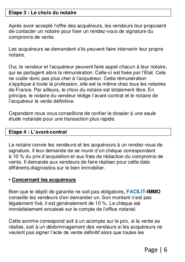 modele lettre notaire immobilier