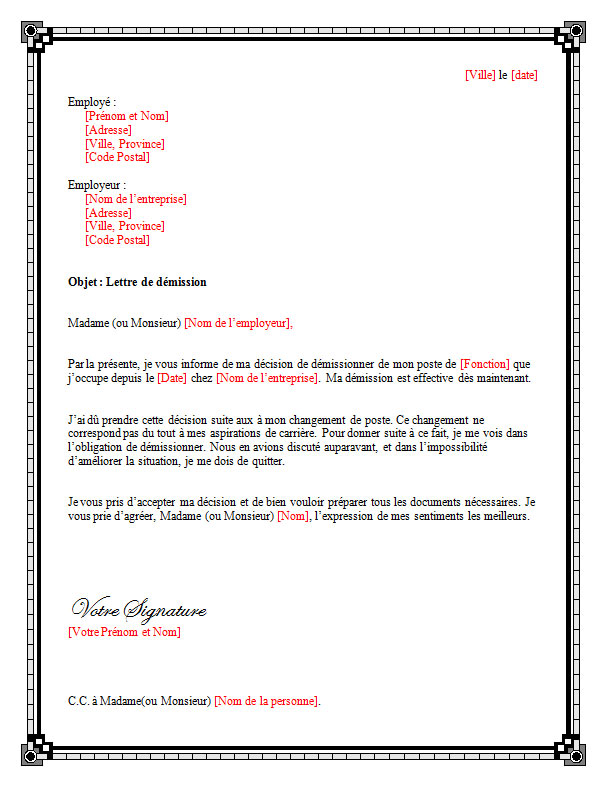 modele lettre ordre de paiement