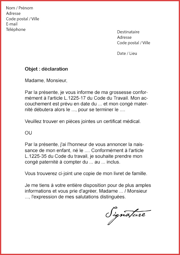 modele lettre paiement conges payes