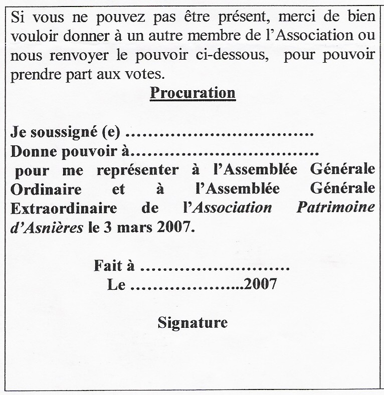 modele lettre pouvoir representation