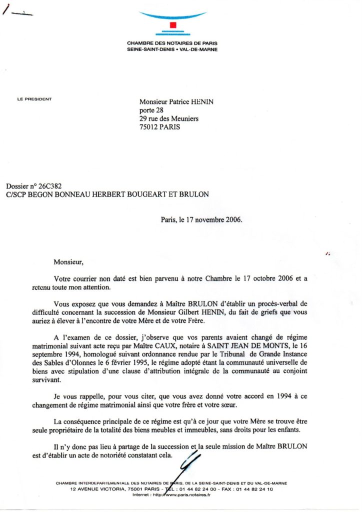 modele lettre procuration notaire