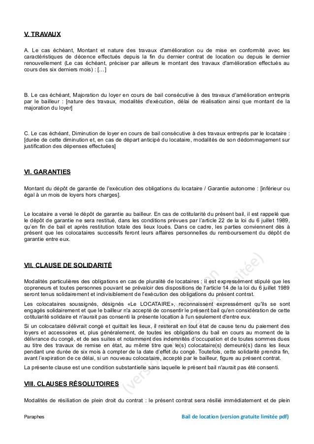 modele lettre renouvellement bail commercial gratuit