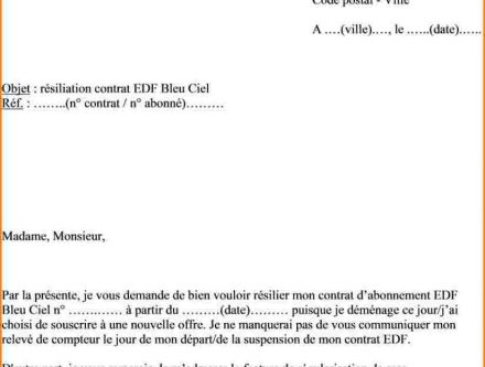 modele lettre resiliation carte pass